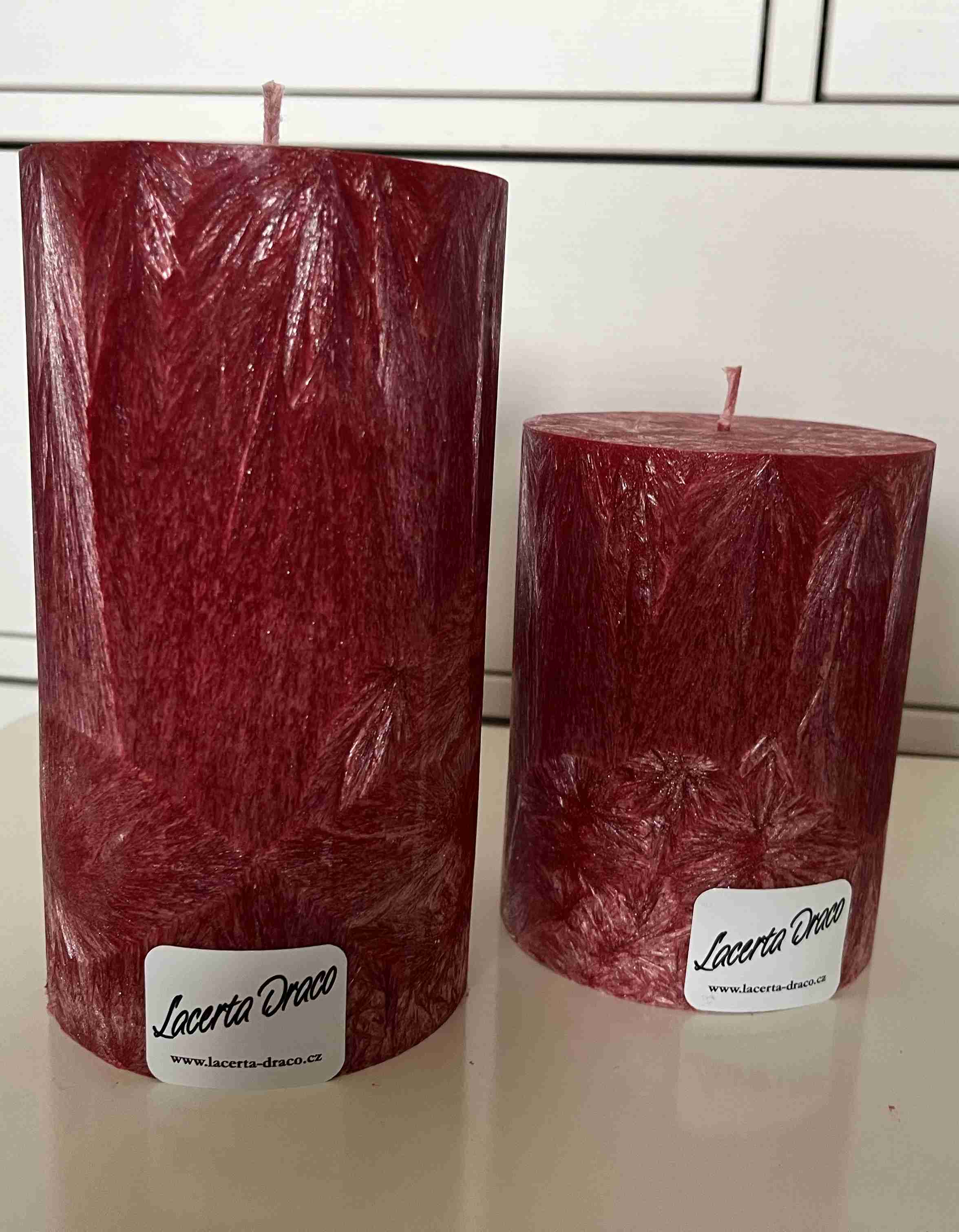 Svíčka 94x180 tmavě červená