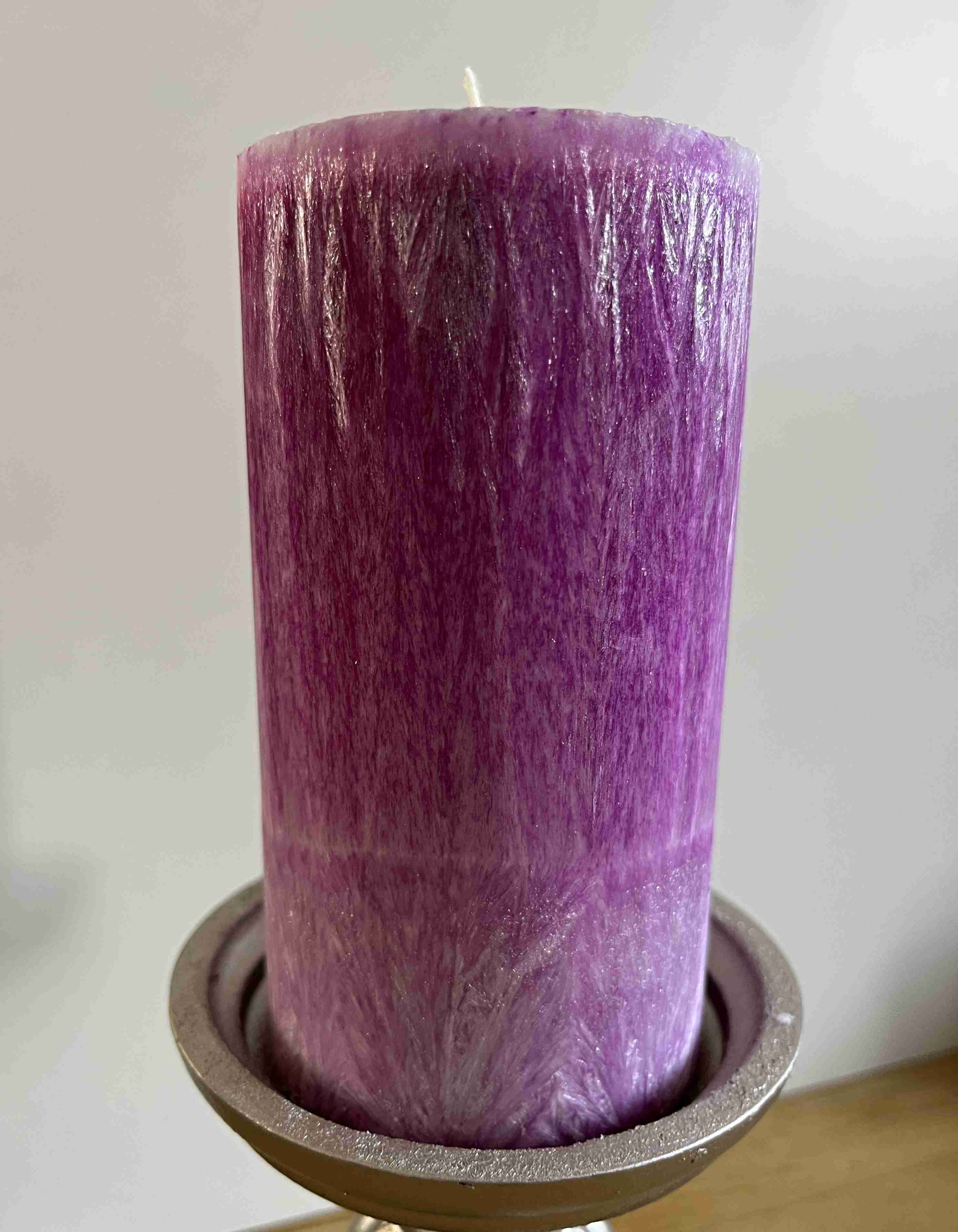 Svíčka 76x150 fialová fuchsie