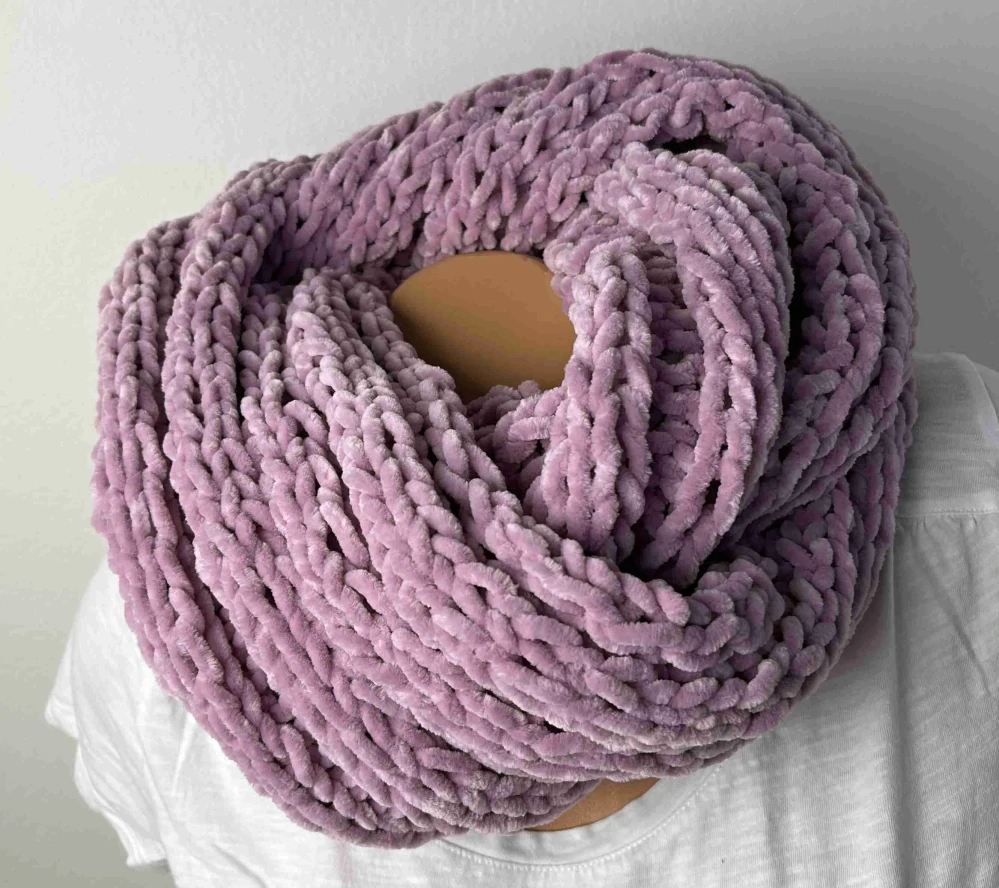 Nákrčník pletený lila