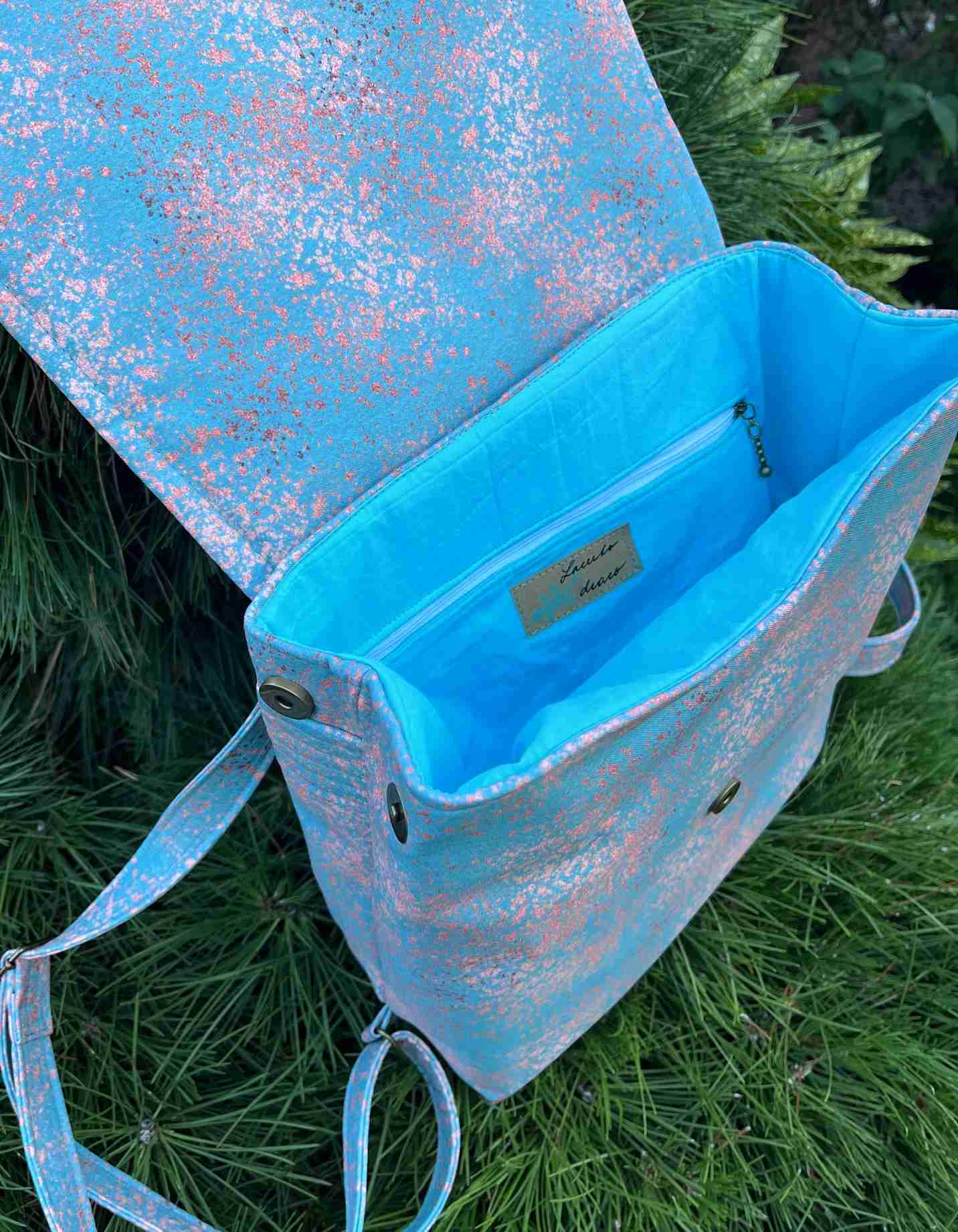 Batůžek Bellini mátová s patinou