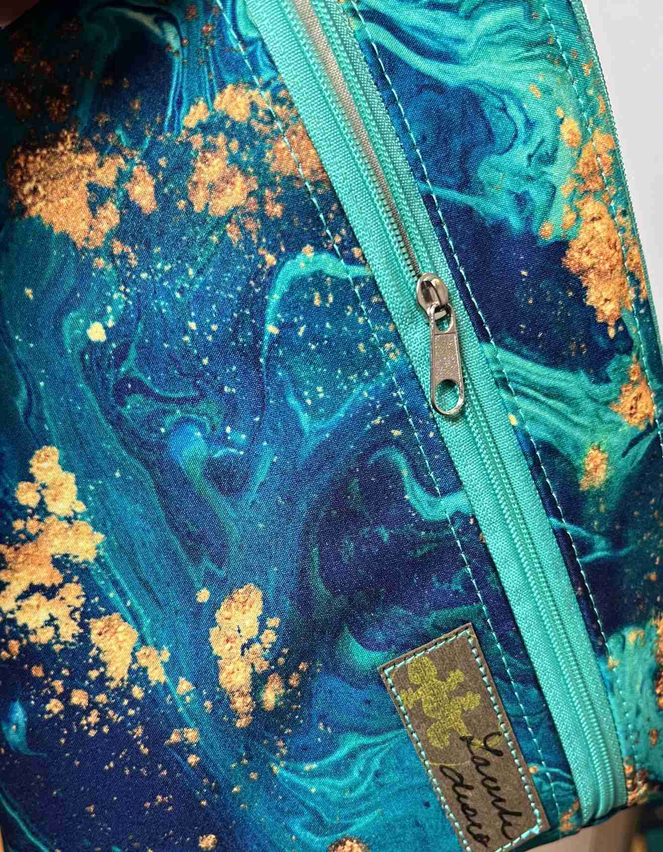 Malá kabelka crossbody "Maličká" modrá žlutá mint