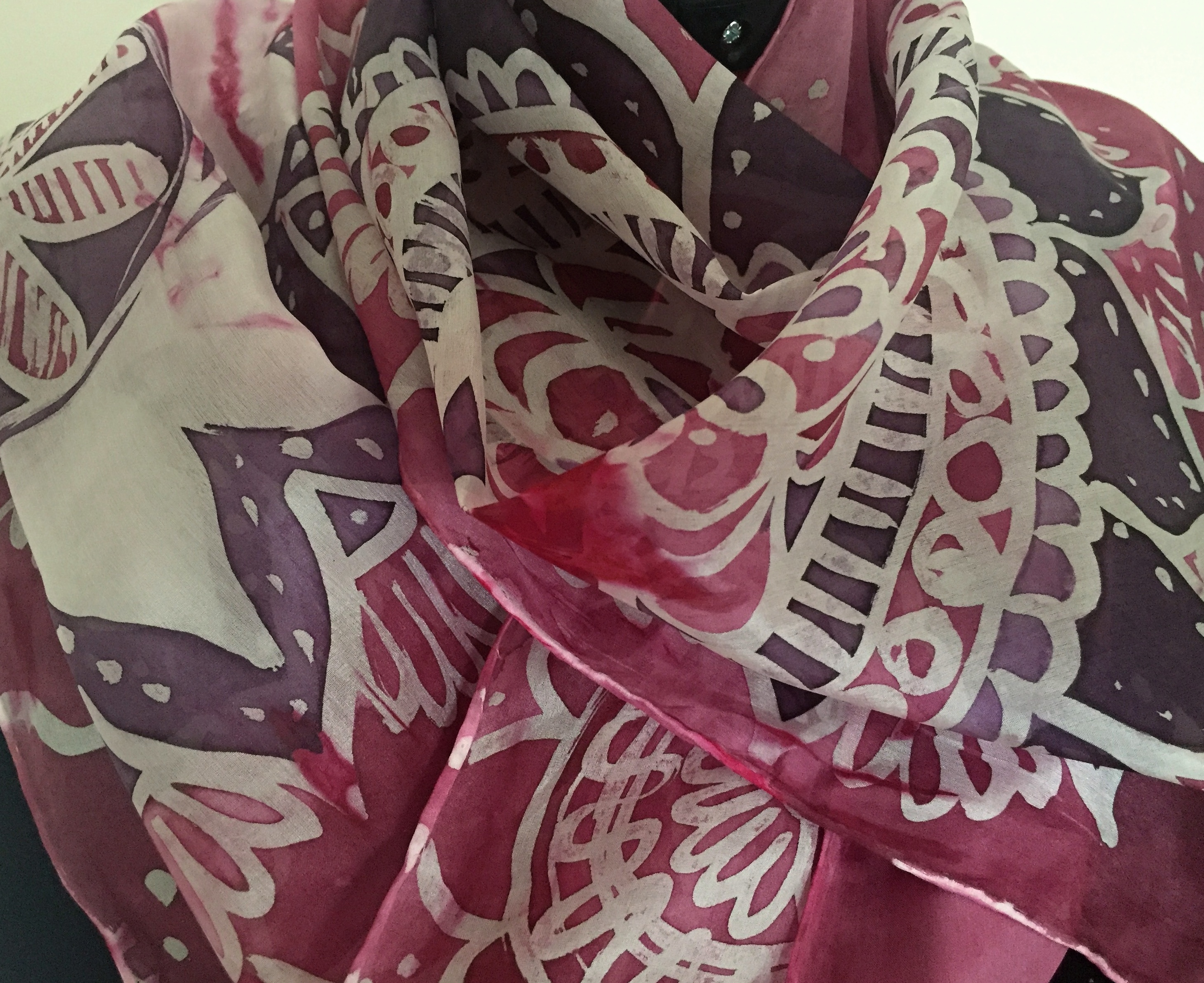 Hedvábný šál mandaly