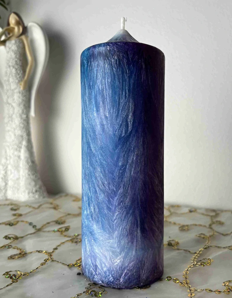 Svíčka královsky modrá s fialovou