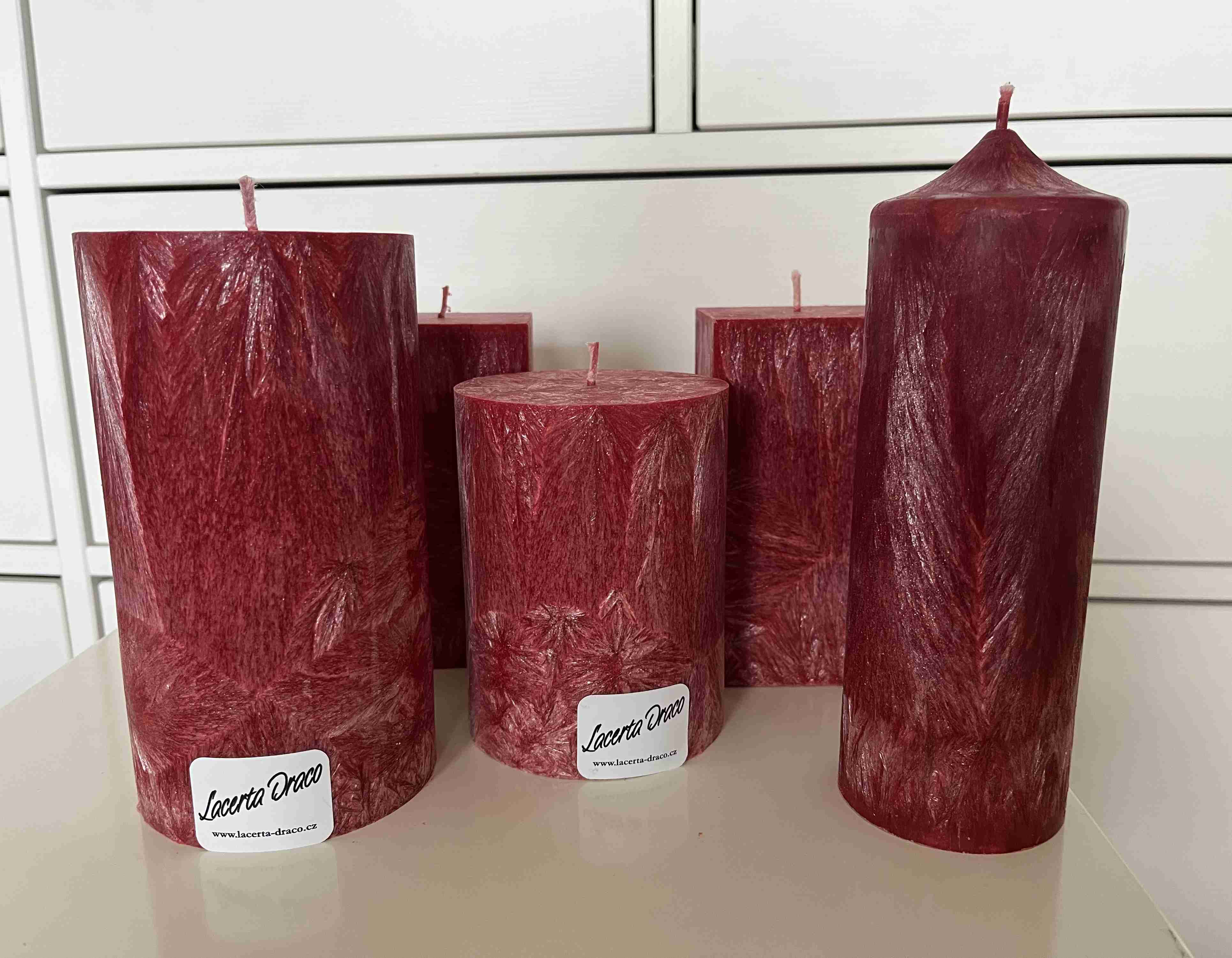 Svíčka 94x180 tmavě červená