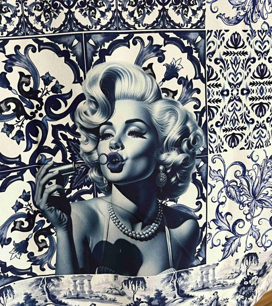 taška velká MM modrotisk 