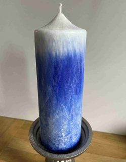 svíčka 70x185 modrá