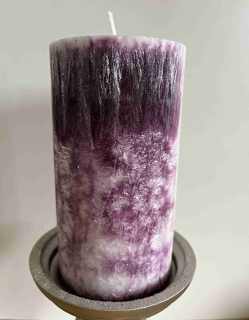 Svíčka 76x150 tmavá levandule