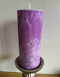 Svíčka 76x200 fialová