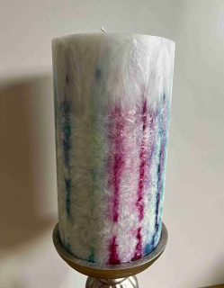 Svíčka 94x180 modrá ostružinová