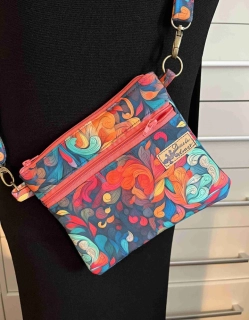 Malá kabelka crossbody "Maličká" barevný vřes