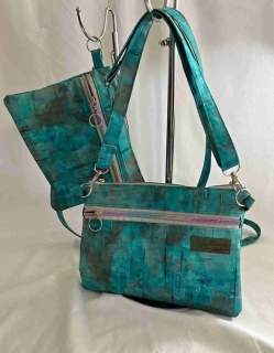 Crossbody malá taška tyrkysová