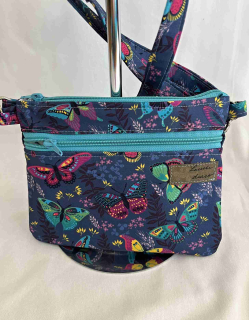 Malá kabelka crossbody "Maličká" motýlci barevní