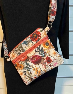 Malá kabelka crossbody "Maličká" barevné květy