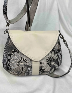 Malá kabelka Colette krémová s květy