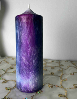 Svíčka královsky modrá s fialovou