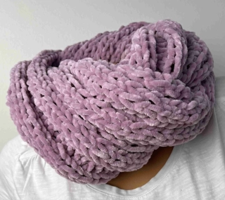 Nákrčník pletený lila