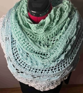 háčkovaný šátek Svěžest